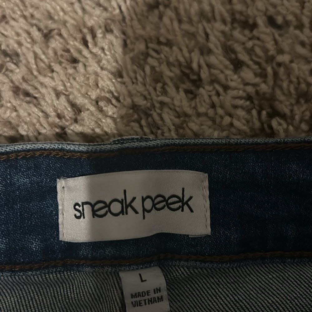 NWT Sneak Peek jean shorts high rise Large C - Picture 5 of 9